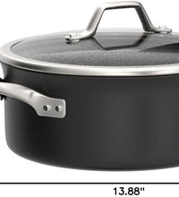 Calphalon Signature Hard-Anodized Nonstick Dutch Oven, 5-Quart, Oven-Safe, PFOA-Free, Black