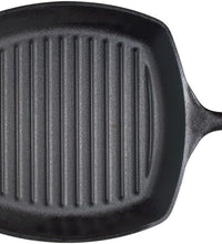 Lodge L8SGP3 Cast Iron Square Grill Pan, Pre-Seasoned, 10.5-inch
